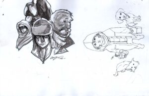 Raincoat Sketches by Rafael Albuquerque