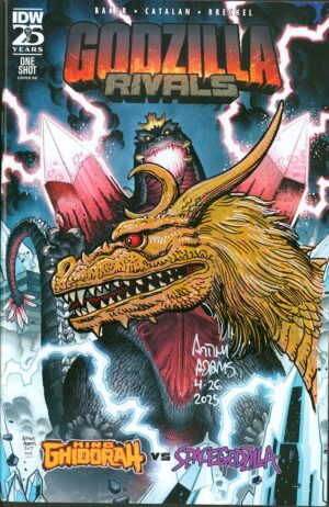 Sketched Godzilla Rivals Ghidorah by Arthur Adams