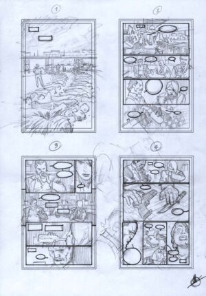 Nemesis Forever #2 Preliminary Sketches 1 - 4 by Matteo Scalera