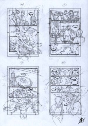 Nemesis Forever #2 Preliminary Sketches 17 - 20 by Matteo Scalera