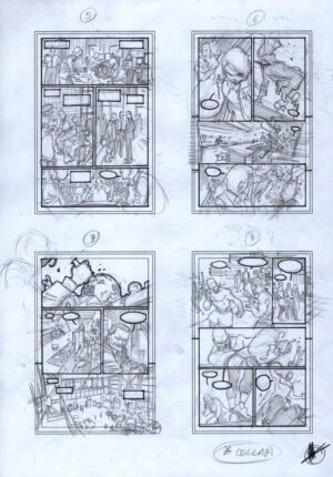 Nemesis Forever #2 Preliminary Sketches 5 - 8 by Matteo Scalera