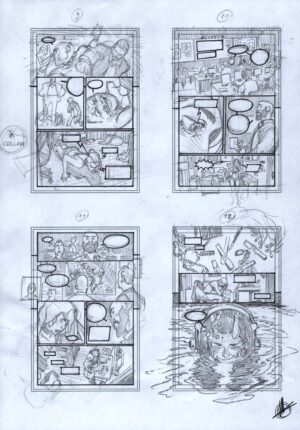 Nemesis Forever #2 Preliminary Sketches 9 - 12 by Matteo Scalera