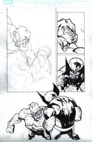 Unused Wolverine Page  by Rafael Albuquerque