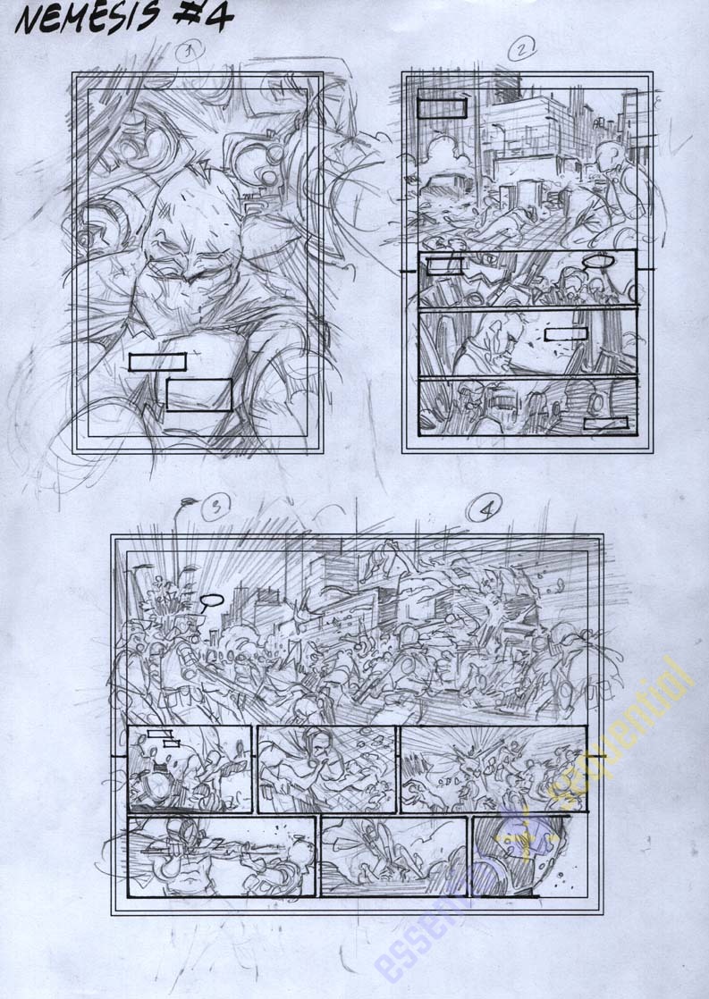 Nemesis Forever #4 Preliminary Art Pages 1 - 4 by Matteo Scalera 1 Nemesis Forever #4 Preliminary Art Pages 1 - 4 by Matteo Scalera