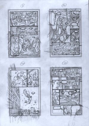 Nemesis Forever #4 Preliminary Art Pages 9 - 12 by Matteo Scalera