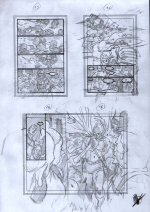 Nemesis Forever #5 Preliminary Art Pages 13 - 16 by Matteo Scalera