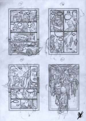 Nemesis Forever #5 Preliminary Art Pages 17 - 20 by Matteo Scalera