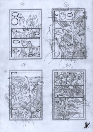 Nemesis Forever #5 Preliminary Art Pages 21 - 24 by Matteo Scalera