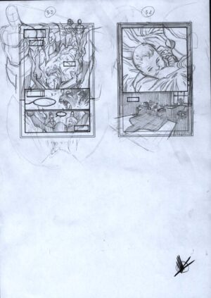 Nemesis Forever #5 Preliminary Art Pages 33 - 34 by Matteo Scalera