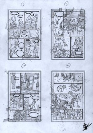 Nemesis Forever #5 Preliminary Art Pages 9 - 12 by Matteo Scalera