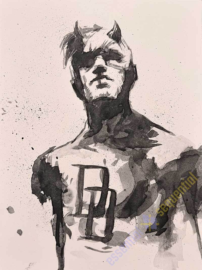 Battled Damaged Daredevil Notan by Viktor Farro 1 Battled Damaged Daredevil Notan by Viktor Farro